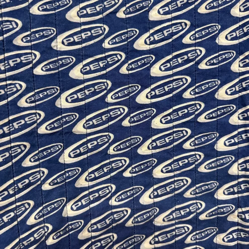 Vts 80s blue Pepsi logo throw blanket - picnic quilt bedspread 72 x 72